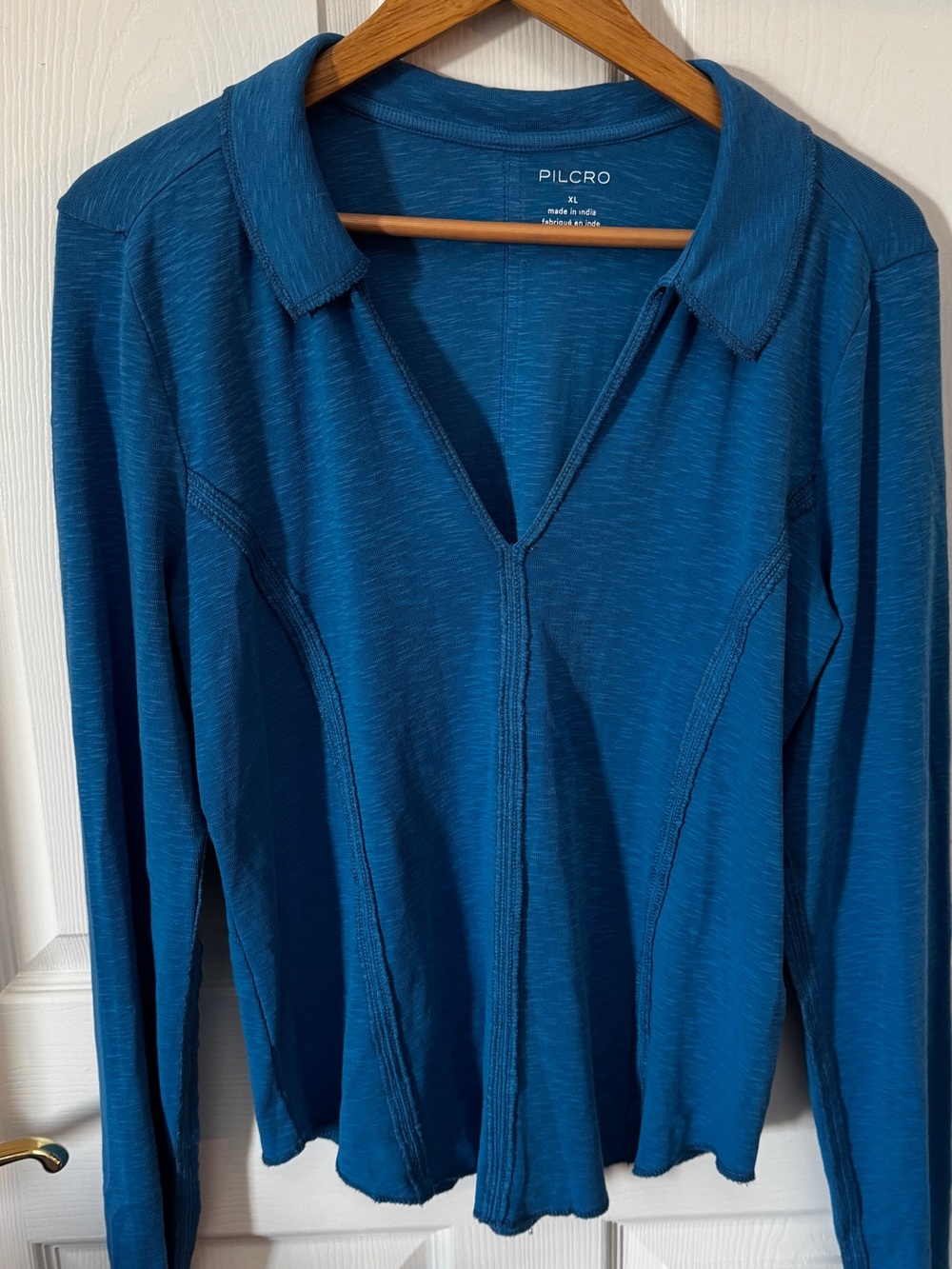 Anthropologie Pilcro Stitched Long-Sleeve Top XL